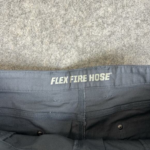 Duluth Trading Co Flex Fire Hose Shorts Mens 46 Gray Canvas Workwear - Picture 4 of 9